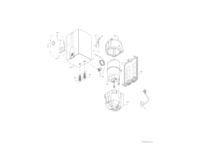 Exploded view Bosch Thermotechnik TR1500 TO 5 B Hot tap water boiler electric 5l 1 8kW
