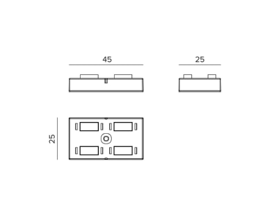Dimensional drawing 3F Filippi 1T7016 Accessory for luminaires