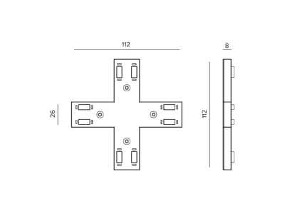 Dimensional drawing 3F Filippi 1T7023 Accessory for luminaires