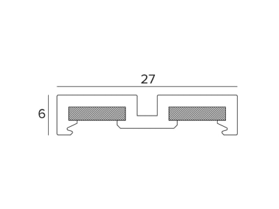 Mazeichnung 3F Filippi 1T7432 Stromschiene 48V  Laenge 2m weiss