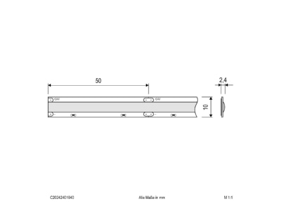 Mazeichnung EVN C20242401040 COB LED Stripe 5m 4000K