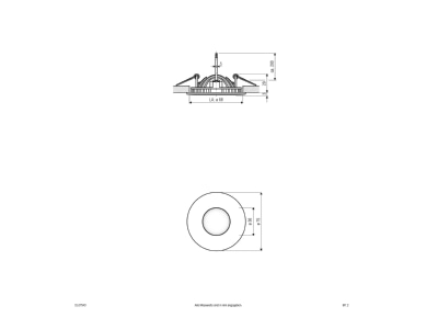 Dimensional drawing EVN DL07540 Downlight spot floodlight
