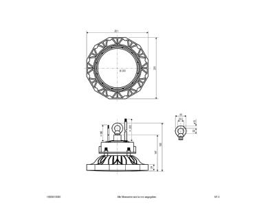Mazeichnung EVN HBD6510040 LED Hallenleuchte