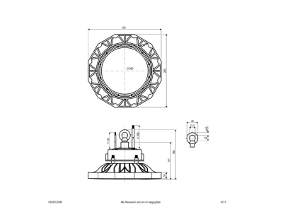 Ma�zeichnung EVN HBD6520040 LED Hallenleuchte