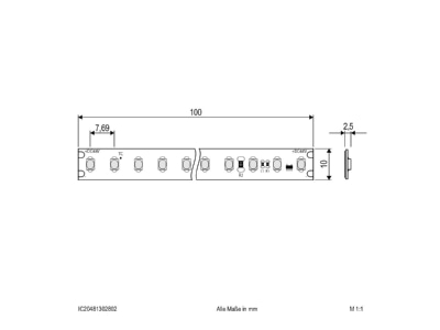 Mazeichnung EVN IC20481302802 LED Stripe IP20 5m 3000K