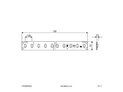 Mazeichnung EVN IC2048652802 LED Stripe IP20 5m 3000K