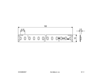 Mazeichnung EVN IC2048802827 LED Stripe IP20 5m 2700K