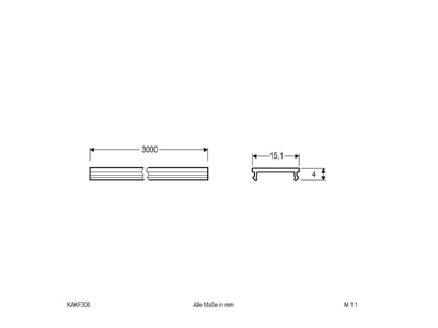 Dimensional drawing EVN KAKF300 Cover for luminaires