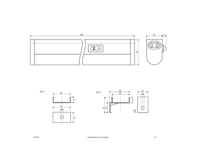 Mazeichnung EVN L05425W LED Unterbauleuchte