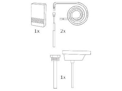 Strichzeichnung 2 Bosch Thermotechnik 7739622862 Fuehlerset 120mm