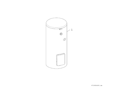 Explosionszeichnung 1 Bosch Thermotechnik WPS390 1EP1C Bival Warmwasserspeicher STORA 343L  silber