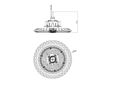 Ma�zeichnung Lichtline 435012101001 LED Hallenstrahler 5000K  IP65