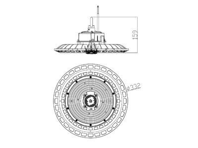 Mazeichnung Lichtline 435012151002 LED Hallenstrahler 5000K  IP65