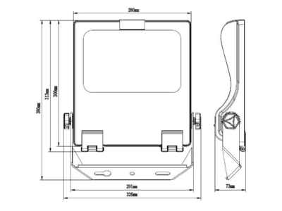 Ma�zeichnung Lichtline 441540371012 LED Hallenstrahler 4000K