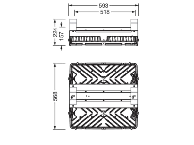 Ma�zeichnung Siteco 51HF61DB4TMA LED Hallenleuchte 840 
