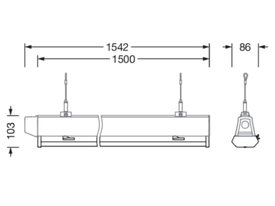 Ma�zeichnung Siteco 51TD12DN4FXM LED Leuchteneinsatz 840