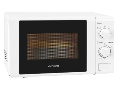 Ansicht schrg 2 EXQUISIT MW 900 030 ws Mikrowelle 700W 20L