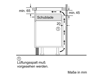 Mazeichnung 1 Siemens MDA EX675LXC1E EB Autark Kochfeld Indukt  iQ700 