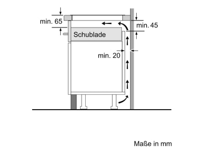 Mazeichnung 3 Siemens MDA EX845LYC1E EB Autark Kochfeld Indukt  iQ700 