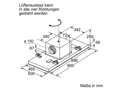 Mazeichnung 3 Siemens MDA LR97CBS20 Deckenlueftung IQ500 HomeConnect 