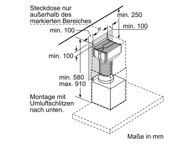 Mazeichnung 2 Siemens MDA LZ11DXI16 CleanAir  Umluftmodul integriert 