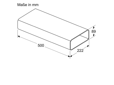 Mazeichnung Siemens MDA HZ9VDSM1 Flachkanalstueck gerade 500mm 
