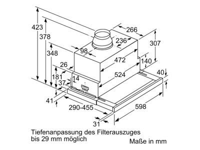 Mazeichnung 2 Siemens MDA LI69SA684 Flachschirmhaube 
