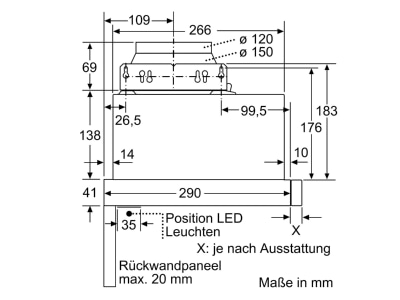 Mazeichnung 7 Siemens MDA LI94LB530 Flachschirmhaube 