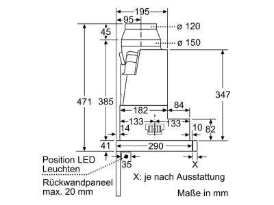 Mazeichnung 5 Siemens MDA LI97RA561 Flachschirmhaube 