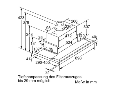 Mazeichnung 1 Siemens MDA LI99SA684 Flachschirmhaube 