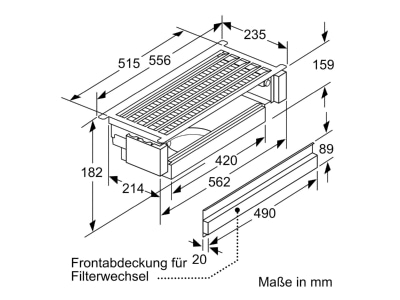 Mazeichnung 3 Siemens MDA LZ11ITD11 Long Life Umluftset extern 
