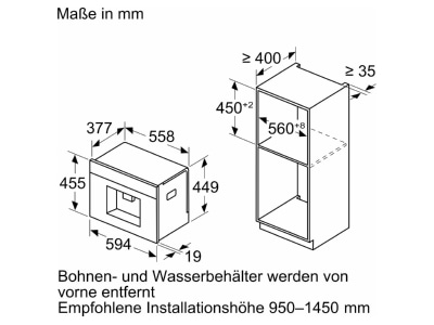 Mazeichnung 1 Siemens MDA CT718L1B0 EB Kaffeevollautomat IQ700 