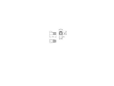 Dimensional drawing Telegaertner B00080B0089 Cable bending restrictor