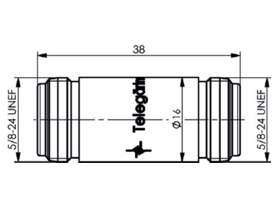 Mazeichnung Telegaertner J01024A0004 N Kupplung Bu Bu IP 68