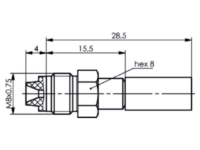 Mazeichnung Telegaertner J01701A0007 FME Kabelbuchse CR CR PP RG 58C U PP