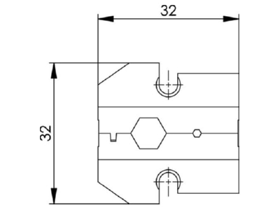 Mazeichnung Telegaertner N01003A0004 Crimpeinsatz Belden 1 69 7 01