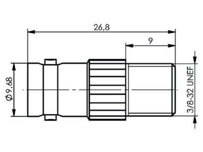 Mazeichnung Telegaertner J01008A0021 Adapter BNC F  F F 