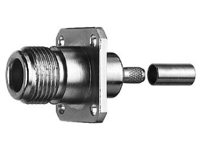 Produktbild Telegaertner J01021A0152 N Kabeleinbaubuchse mit Flansch Crimp G1
