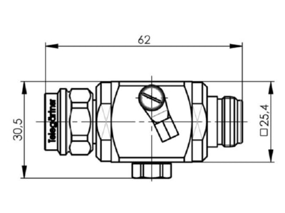 Mazeichnung Telegaertner J01028A0034 N Ueberspannungsableiter  M F  90V 50Ohm