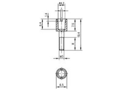 Mazeichnung 3 Telegaertner A16010A0924 Fuehrungsbuchse f Gehaeuse DIN 41618