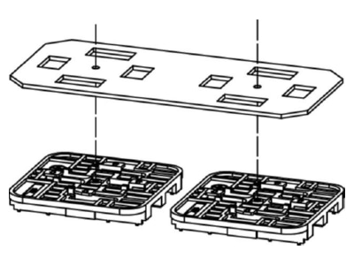 Mazeichnung Telegaertner H02050A0106 Befestigungs Set fuer Micro Spleissbox