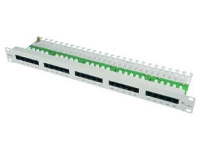 Produktbild Telegaertner MPPISDN 25 H kurz 19 Zoll ISDN Panel 25 Port 1HE  RAL7035 