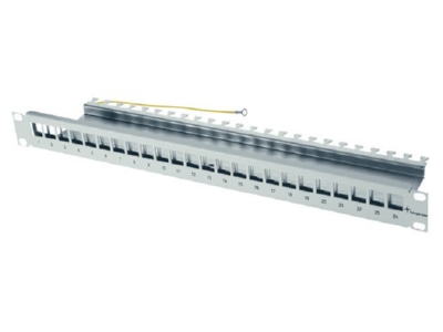 Product image Telegaertner AMJ Mod 24PP ub gr 19 inch module carrier 1U gray 24 AMJ UMJ ports empty  ey
