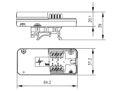 Mazeichnung Telegaertner J00060B0069 Verbindungsmodul Cat 7A VM8   8