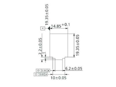 Dimensional drawing Metz 15091072 I Fibre optic coupler LC Duplex