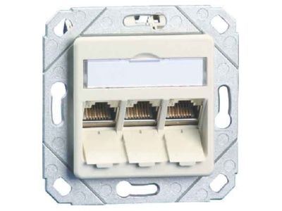Product image Metz TN C6Amod 3UPk 270rw RJ45 8 8  Data outlet 6A  IEC  white
