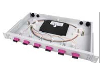 Product image Telegaertner H02030F0009 19 inch fiber optic patch panel 1U BASIS V with 12xSC D 
