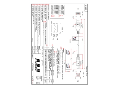 Ma�zeichnung EFB Elektronik K5256SW 0 5 USB2 0 Anschlusskabel 0 5m sw A B