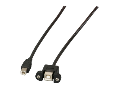 Produktbild EFB Elektronik K5293SW 0 5V2 USB2 0 HighSpeed Kabel 0 5m sw B St B Bu