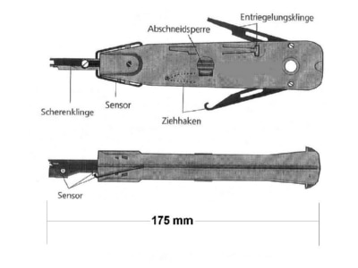 Dimensional drawing EFB Elektronik 39951 1 Special tool for telecommunication